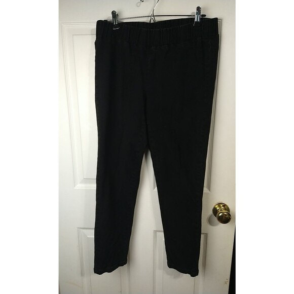 Soft Surroundings LP Woman Black Pippa Pullon Denim Jean Jeggings Casual Norm - Picture 1 of 10